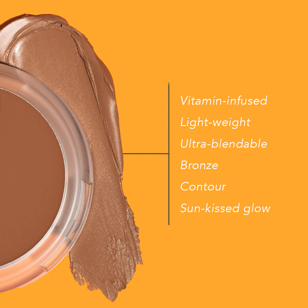 Fresh Squeezed Vitamin Infused Solid Serum Bronzer with Brush - Image 3