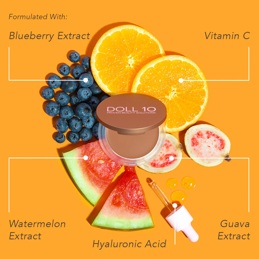 Fresh Squeezed Vitamin Infused Solid Serum Bronzer with Brush - Image 6