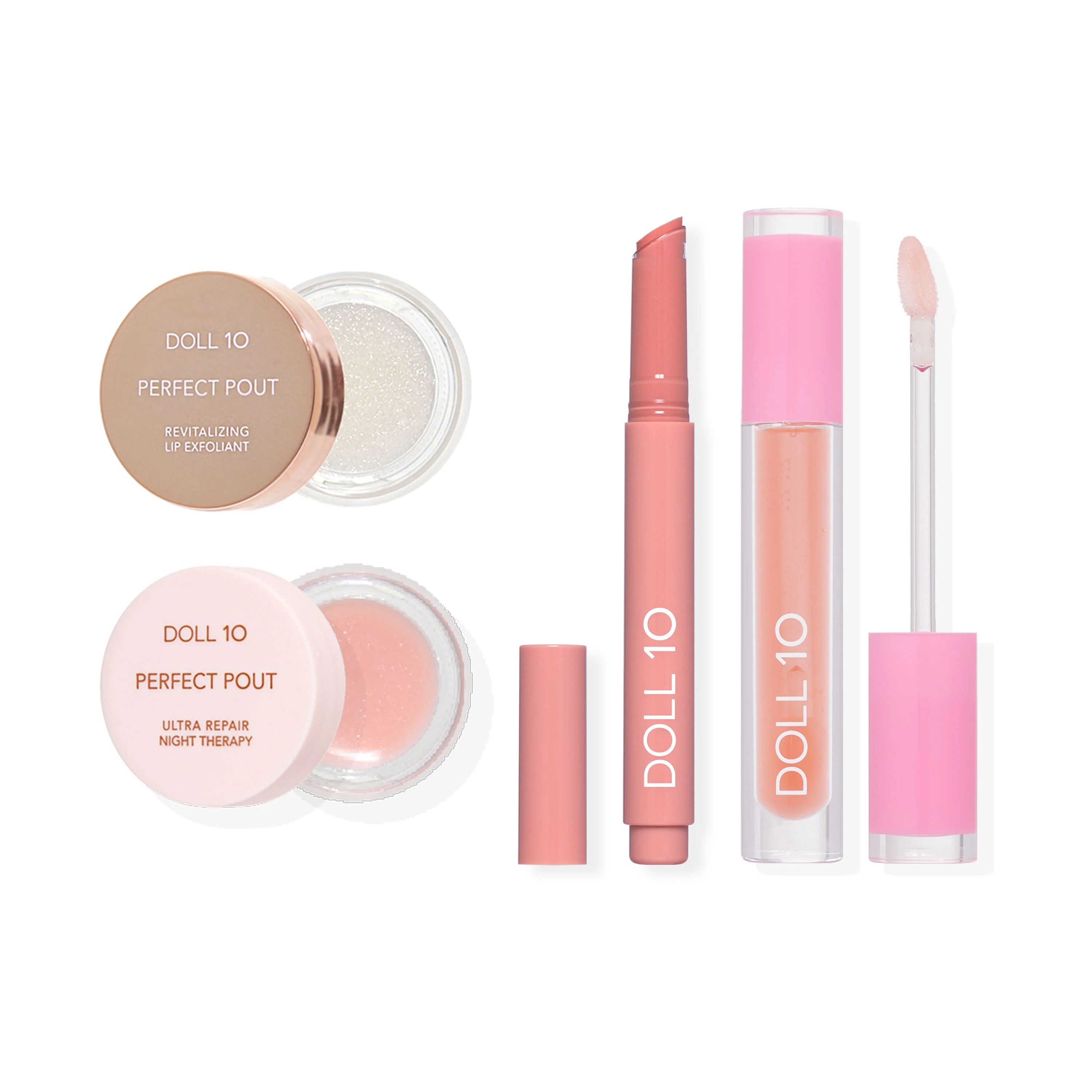 Pop of Peach Juicy Lip Kit| Revitalizing Lip Exfoiliant, Ultra Repair Night Therapy, Plumping Lip Oil with Arnica and Peptides, Peptide Plump Lip Treatment - Image 5
